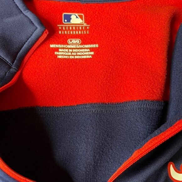 NWOT Men's Atlanta Braves MLB Genuine Merchandise Half Zip Pullover Shirt LARGE - Picture 3 of 3